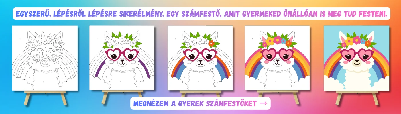 Kézzel alkotott élmény. 580 különböző gyerek számfestő