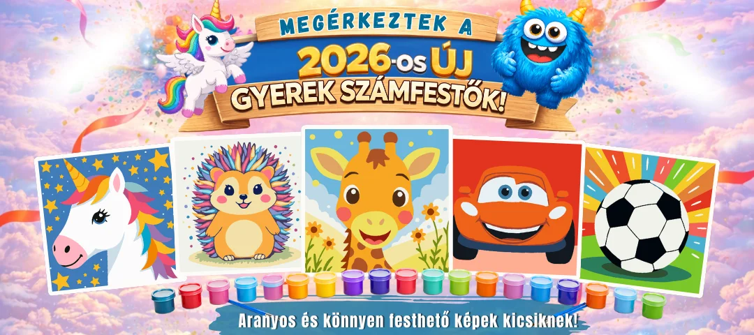 2026-os új számfestő készletek gyerekeknek, aranyos és könnyen festhető minták, ingyenes szállítással