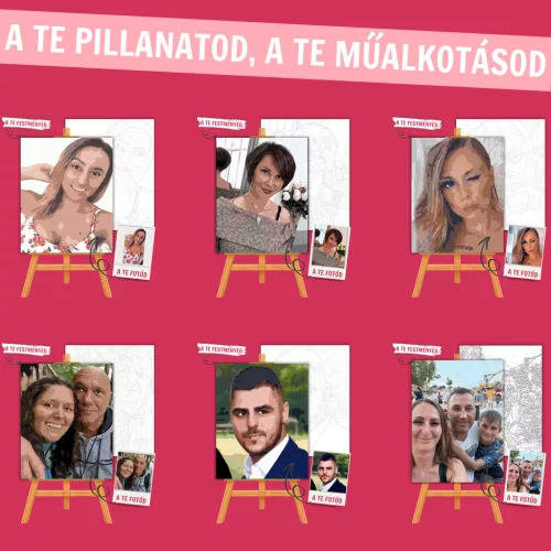 Számfestő Saját fotó alapján - választható méret - teljes készlet - Számfestő.hu - 80×100cm - keret nélkül