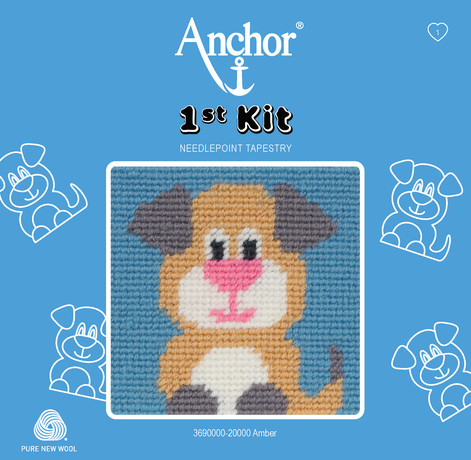 Kutya Gobelin Hímzőkészlet Gyerekeknek és Kezdőknek - Anchor 1st Kit 10x10 cm (UTOLSÓ DARAB)