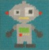 Robot Gobelin Hímzőkészlet Gyerekeknek és Kezdőknek - Anchor 1st Kit 10x10 cm