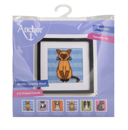 Sziámi macska Gobelin hímzőkészlet Anchor Pets Collection 15x15 cm