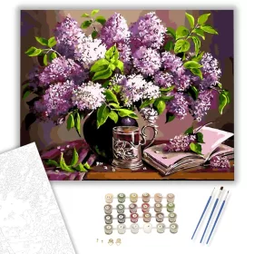 Orgona Virág - számfestő készlet - Számfestő.hu - 40×50cm - keret nélkül