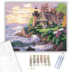 Világítótorony - számfestő készlet - Számfestő.hu - 40×50cm - keret nélkül