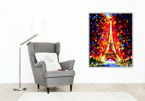 Eiffel Torony Ősszel - számfestő készlet - Számfestő.hu - 50×60cm - keret nélkül