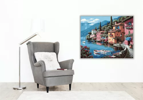 Kis Öböl Velencében - számfestő készlet - Számfestő.hu - 50×60cm - keret nélkül