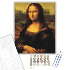Mona Lisa - Da Vinci - számfestő készlet - Számfestő.hu - 40×50cm - keret nélkül