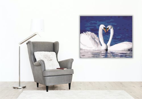 Hattyúk - számfestő készlet - Számfestő.hu - 60×70cm - keret nélkül