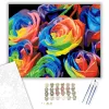 Színes Rózsák - számfestő készlet - Számfestő.hu - 80×100cm - keretre feszítve