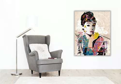 Színes Nő - számfestő készlet - Számfestő.hu - 80×100cm - keret nélkül