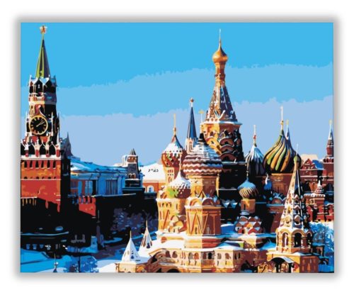 Moszkva - Vörös Tér - számfestő készlet