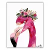 Flamingo Fej - számfestő készlet - Számfestő.hu - 40×50cm - Keret nélkül