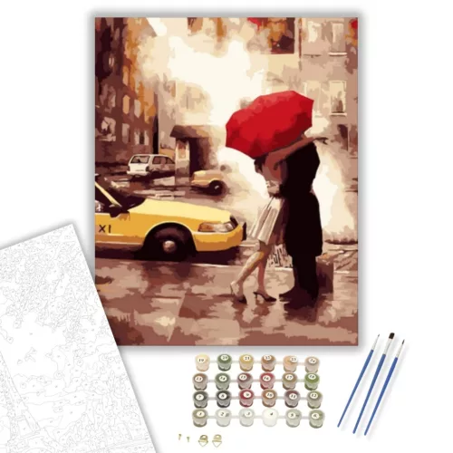 Szerelem New Yorkban - számfestő készlet - Számfestő.hu - 40×50cm - keret nélkül