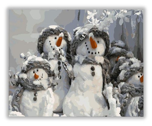 Hóember Család - számfestő készlet