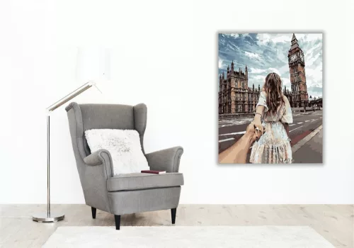 Szerelem a Big Bennél - számfestő készlet - Számfestő.hu - 50×60cm - keret nélkül