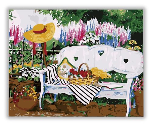 Virágos Piknik - számfestő készlet