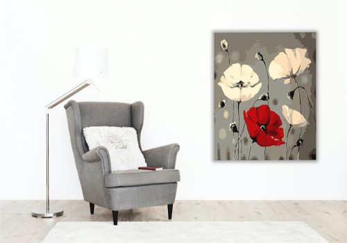 Pipacsok - számfestő készlet - Számfestő.hu - 40×50cm - keret nélkül