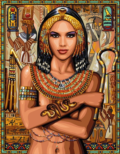 Egyiptomi hercegnő - Royal Paris - Előfestett Gobelin Hímzőkanava 45x60 cm