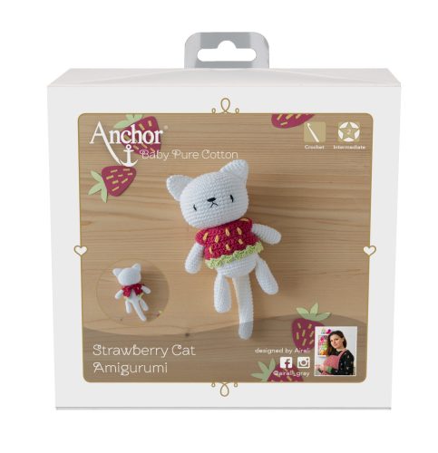 Anchor horgoló kit - Macska amigurumi 15cm (UTOLSÓ 2 DARAB)