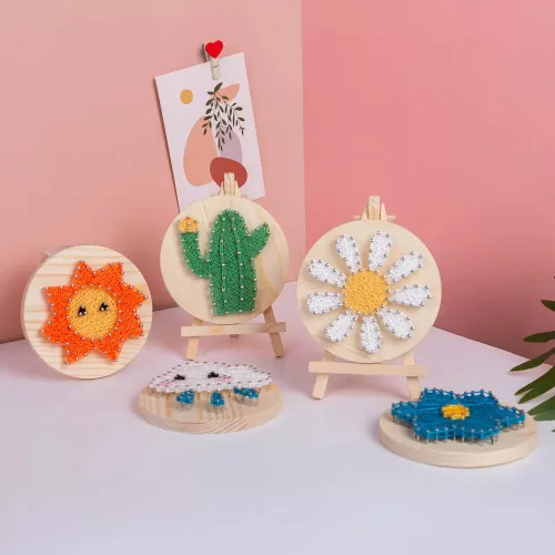 Kék bálna - fonalgrafika készlet (String Art Kit, 11x11cm)