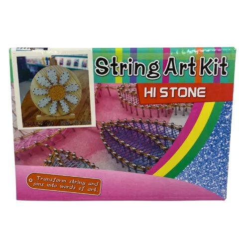 Kamilla virág - fonalgrafika készlet (String Art Kit, 11x11cm)