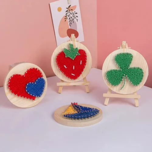Kamilla virág - fonalgrafika készlet (String Art Kit, 11x11cm)