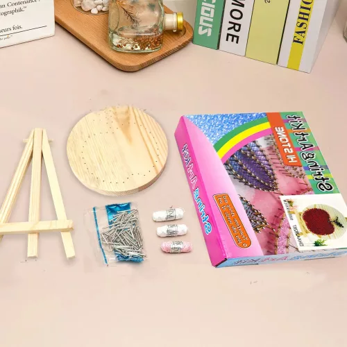 Kamilla virág - fonalgrafika készlet (String Art Kit, 11x11cm)