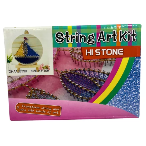 Vitorlás hajó - fonalgrafika készlet (String Art Kit, 11x11cm)