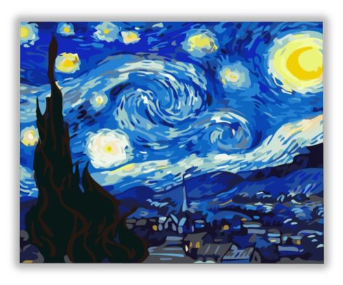 Van Gogh Csillagos Éj - számfestő készlet