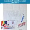 Oroszlán Család a Szavannában - akciós számfestő készlet (40x50cm)