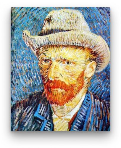 Van Gogh (Kalapos Férfi) - akciós számfestő készlet (30x40cm)