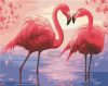 Flamingók - akciós számfestő készlet (30x40cm)