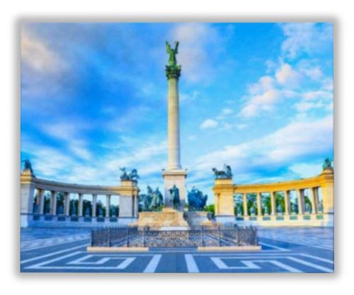 Hősök tere Budapest - számfestő készlet kezdőknek (50x65cm)