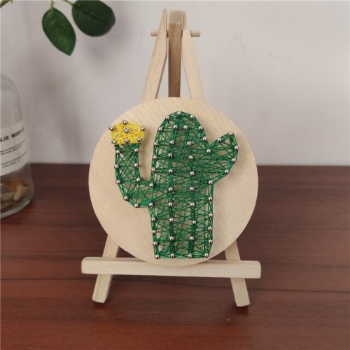 Kaktusz - fonalgrafika készlet (String Art Kit, 11x11cm)