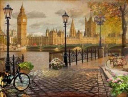 Sétány Londonban  - gyémántszemes kirakó