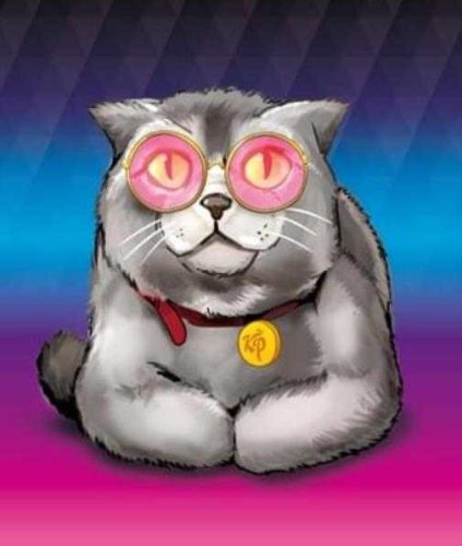 Bölcs Macska  - gyémántszemes kirakó