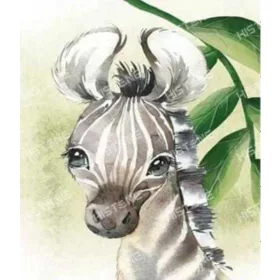 Aranyos Zebrakölyök  - gyémántszemes kirakó