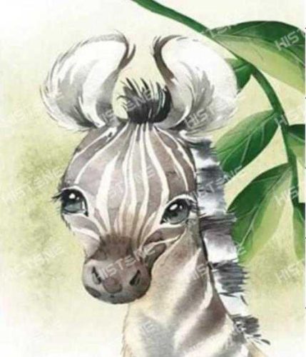 Aranyos Zebrakölyök  - gyémántszemes kirakó