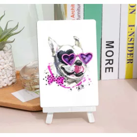 Napszemcsis bulldog - gyémántszemes tábla kirakó