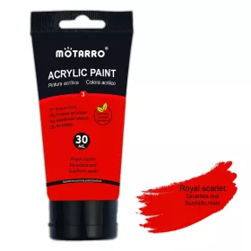 Skarlátvörös Akrilfesték - Motarro, (30ml)