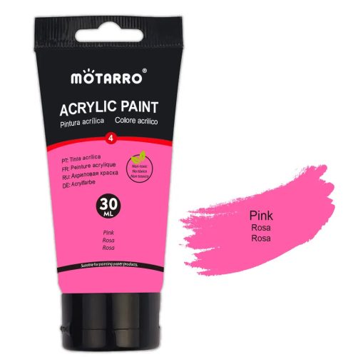 Rózsaszín Akrilfesték - Motarro, (30ml)
