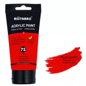 Skarlátvörös Akrilfesték - Motarro, (75ml)