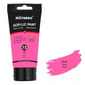 Rózsaszín Akrilfesték - Motarro, (75ml)