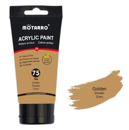  Aranysárga Akrilfesték – Motarro, metál (75ml)