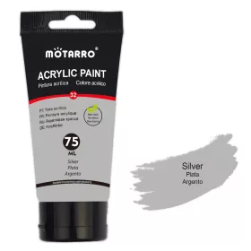 Ezüst Akrilfesték – Motarro, metál (75ml)