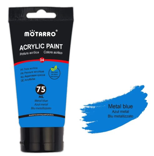 Metál Kék Akrilfesték – Motarro, metál (75ml)