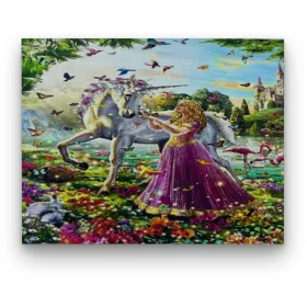   Varázs világ - előszínezett számfestő készlet (30x40cm)