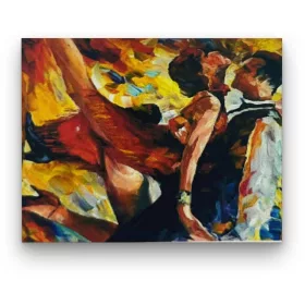   Szenvedélyes tánc - előszínezett számfestő készlet (30x40cm)