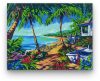 Tengerparti nyaraló - előszínezett számfestő készlet (40x50cm)