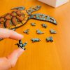 Teknős - egyedi mintás fa puzzle díszdobozban
